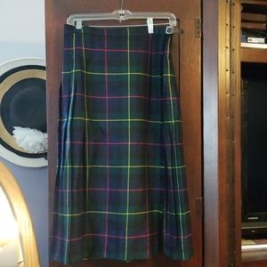 Charter Club 100% Wool kilt skirt.